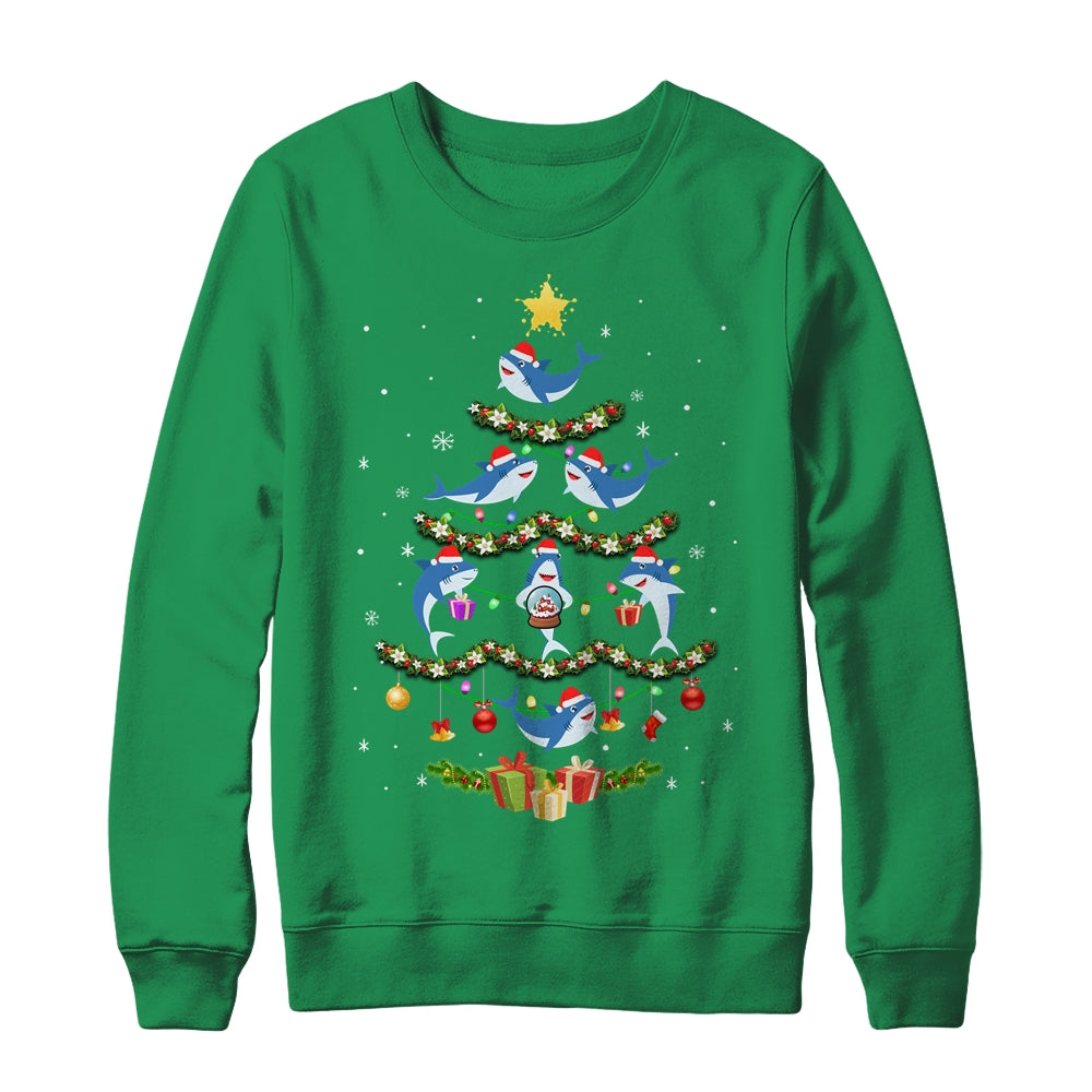 Funny Christmas Tree Shark This Is My Christmas Shirt & Sweatshirt | teecentury