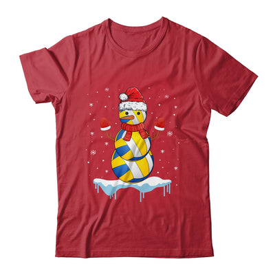 Funny Christmas Volleyball Santa Snowman T-Shirt & Sweatshirt | Teecentury.com