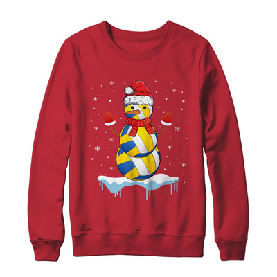 Funny Christmas Volleyball Santa Snowman T-Shirt & Sweatshirt | Teecentury.com