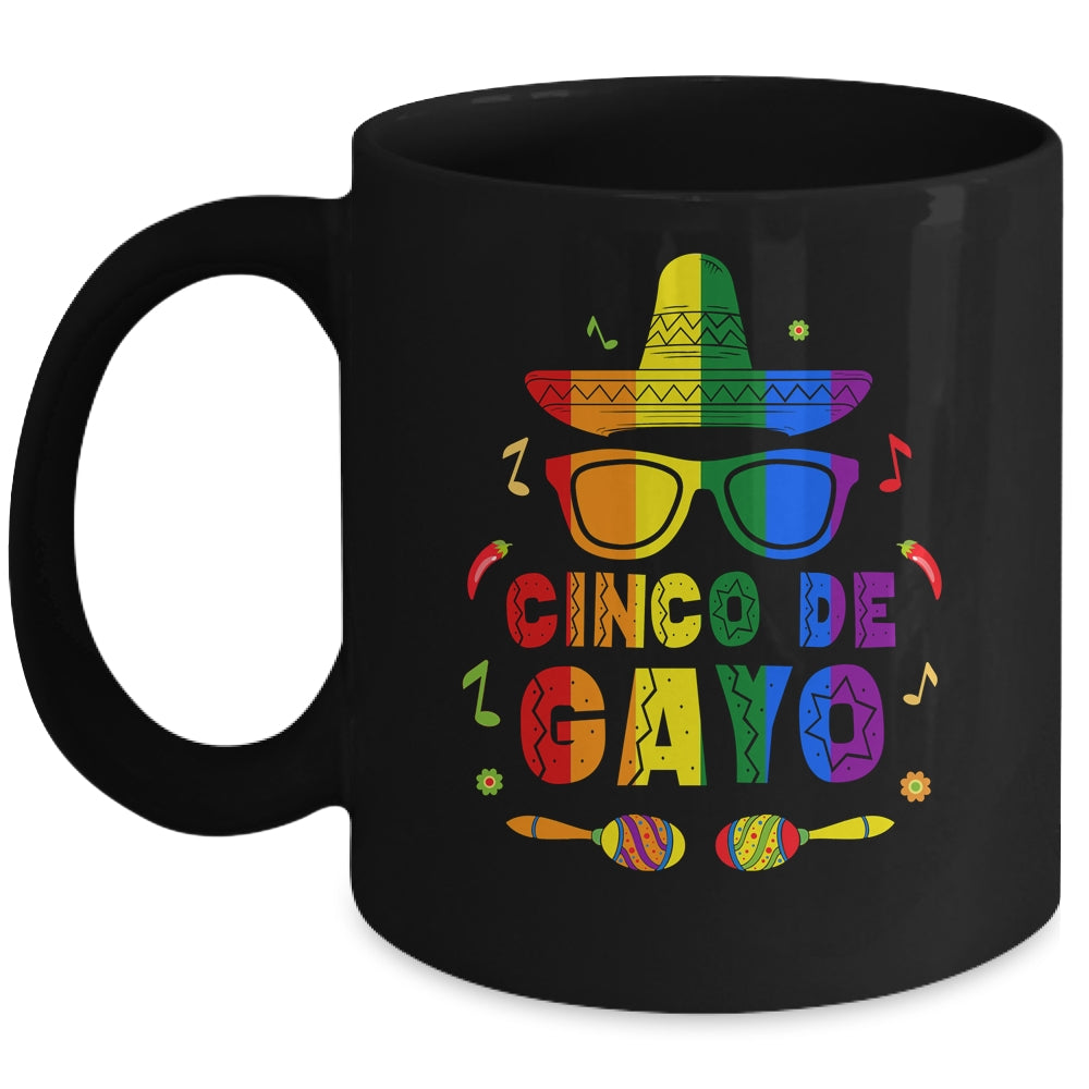 Funny Cinco De Gayo LGBT Gay Pride Flag Mug Coffee Mug | Teecentury.com