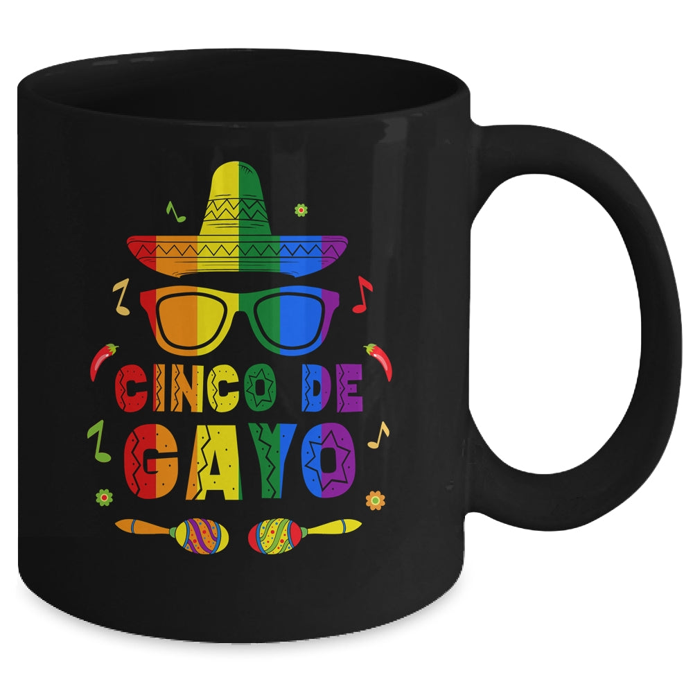 Funny Cinco De Gayo LGBT Gay Pride Flag Mug Coffee Mug | Teecentury.com