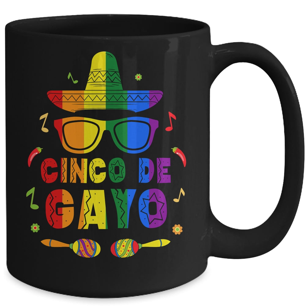 Funny Cinco De Gayo LGBT Gay Pride Flag Mug Coffee Mug | Teecentury.com