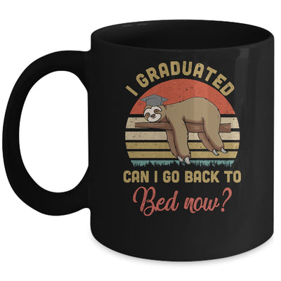 Funny Class Of 2022 Sloth Graduation Can I Go Back To Bed Mug Coffee Mug | Teecentury.com