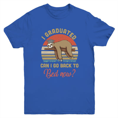 Funny Class Of 2022 Sloth Graduation Can I Go Back To Bed Youth Youth Shirt | Teecentury.com