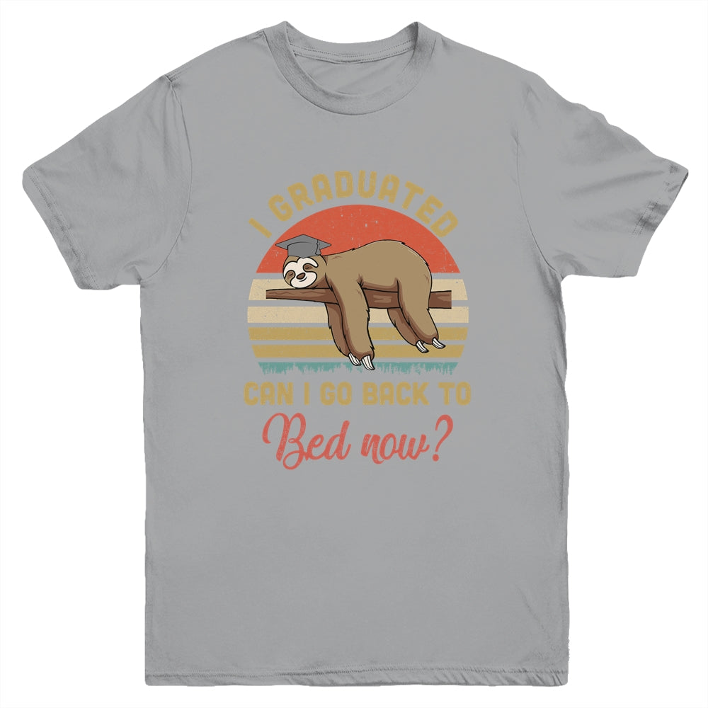 Funny Class Of 2022 Sloth Graduation Can I Go Back To Bed Youth Youth Shirt | Teecentury.com