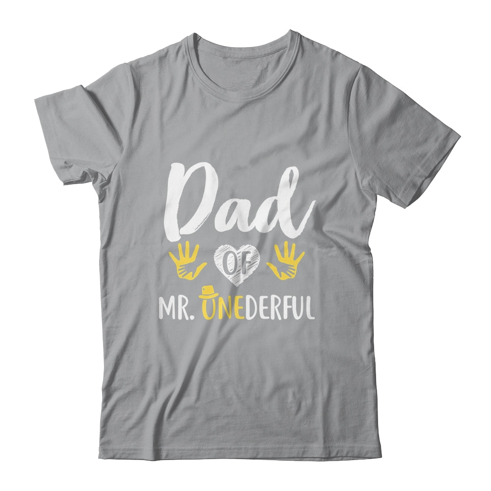 Funny Dad Of Mr. Onederful Wonderful 1st Birthday Boy T-Shirt & Hoodie | Teecentury.com