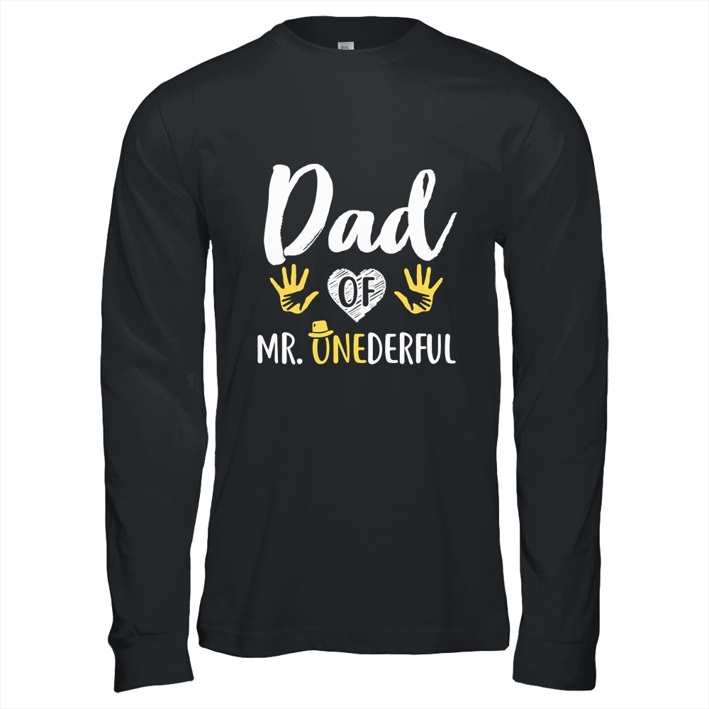 Funny Dad Of Mr. Onederful Wonderful 1st Birthday Boy T-Shirt & Hoodie | Teecentury.com