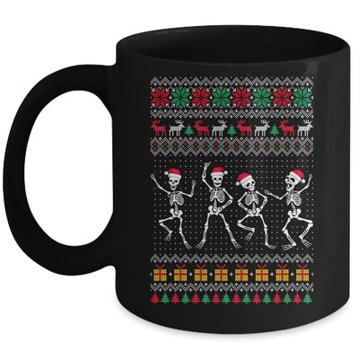 Funny Dancing Skeletons Ugly Christmas Mug | teecentury
