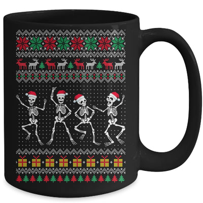 Funny Dancing Skeletons Ugly Christmas Mug | teecentury