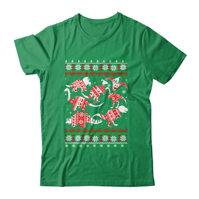 Funny Dinosaurs Christmas T-Rex Ugly Christmas T-Shirt & Sweatshirt | Teecentury.com