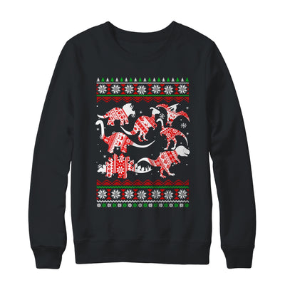 Funny Dinosaurs Christmas T-Rex Ugly Christmas T-Shirt & Sweatshirt | Teecentury.com