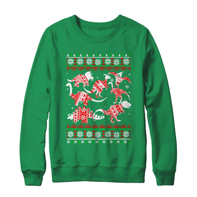 Funny Dinosaurs Christmas T-Rex Ugly Christmas T-Shirt & Sweatshirt | Teecentury.com