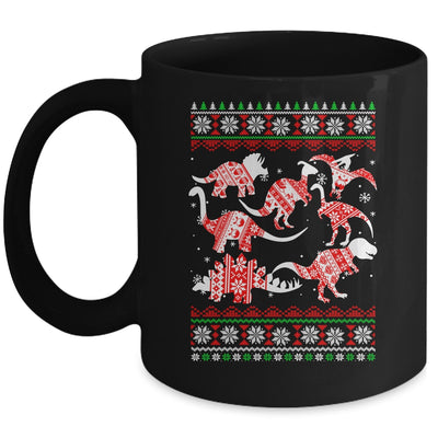 Funny Dinosaurs Christmas T-Rex Ugly Christmas Mug Coffee Mug | Teecentury.com