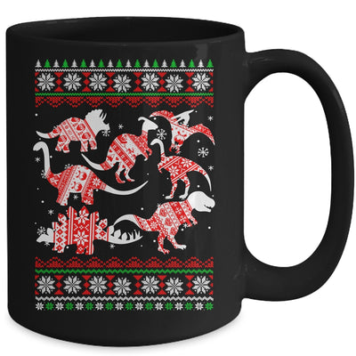 Funny Dinosaurs Christmas T-Rex Ugly Christmas Mug Coffee Mug | Teecentury.com