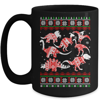 Funny Dinosaurs Christmas T-Rex Ugly Christmas Mug Coffee Mug | Teecentury.com