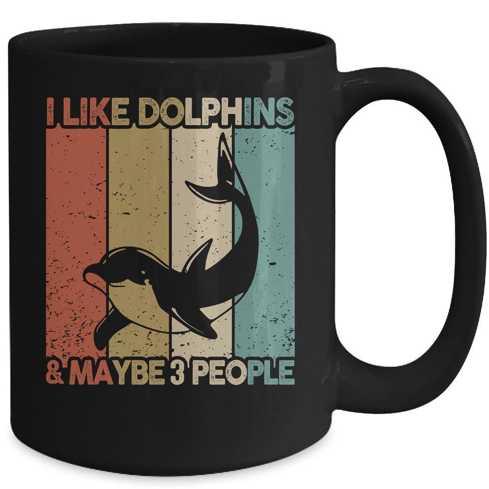 Funny Dolphin Design For Kids Men Women Animal Vintage Mug | teecentury