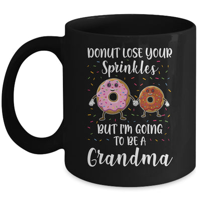 Funny Donut I'm Going To Be A Grandpa Baby Announcement Mug Coffee Mug | Teecentury.com
