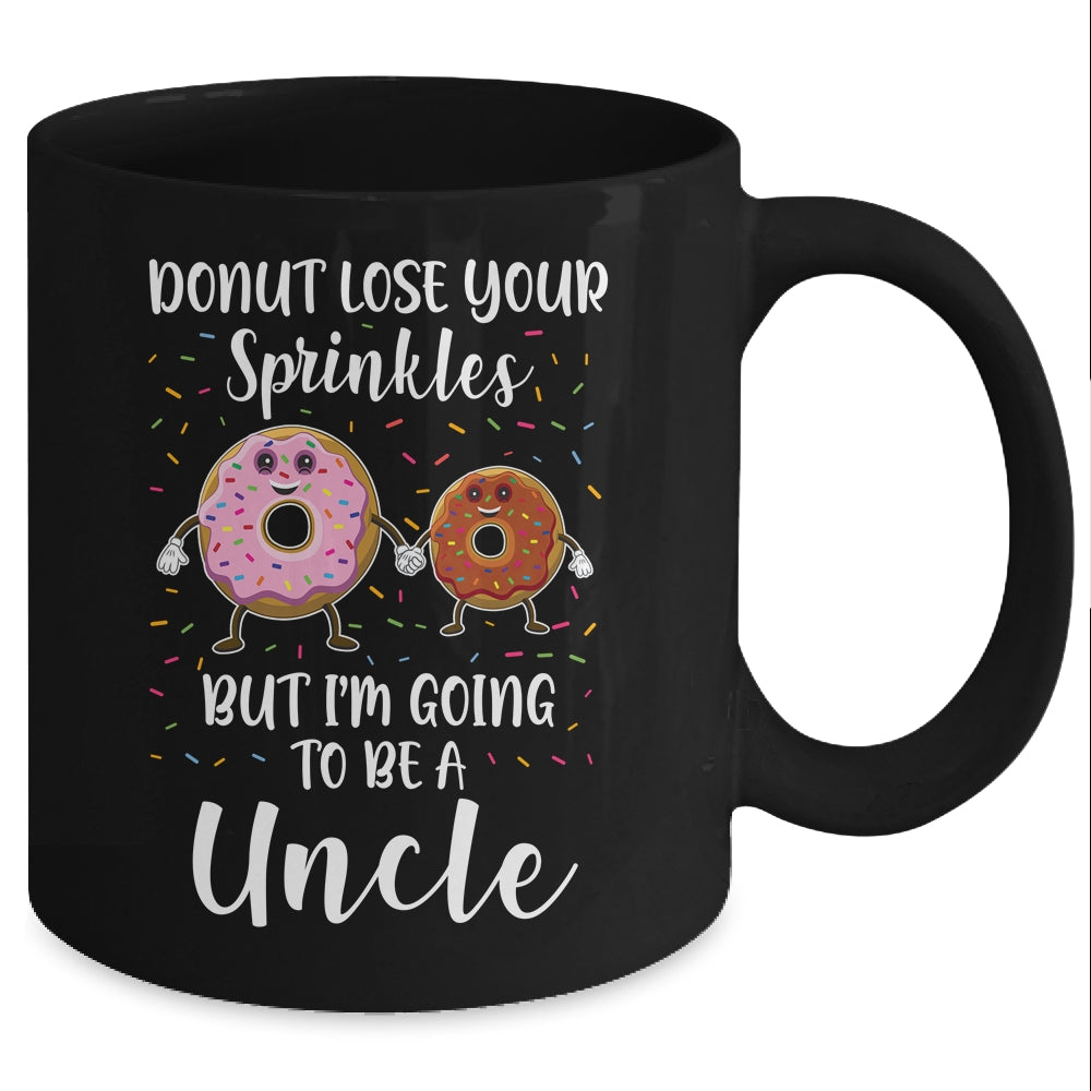 Funny Donut I'm Going To Be An Uncle Baby Announcement Mug Coffee Mug | Teecentury.com