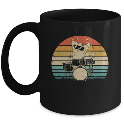 Funny Drummer And Cat Lover Vintage Mug | teecentury