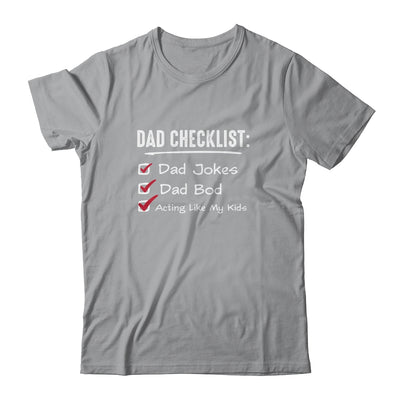 Funny Fathers Day Checklist Dad Jokes Dad Bod T-Shirt & Hoodie | Teecentury.com