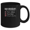 Funny Fathers Day Checklist Dad Jokes Dad Bod Mug Coffee Mug | Teecentury.com