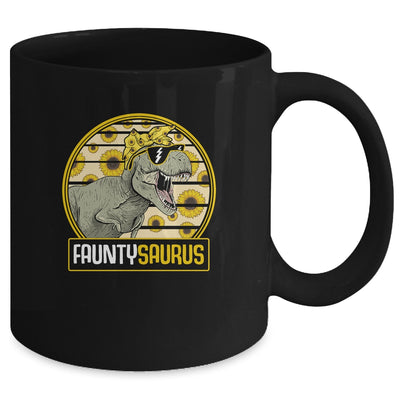 Funny Faunty Saurus Sunflower Dinosaur Aunt T Rex Mug Coffee Mug | Teecentury.com