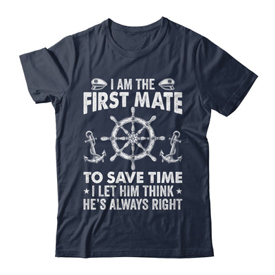 Funny First Mate For Men Women Pontoon Boat Captain Boating Shirt & Hoodie | teecentury