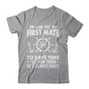 Funny First Mate For Men Women Pontoon Boat Captain Boating Shirt & Hoodie | teecentury