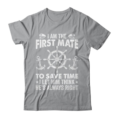 Funny First Mate For Men Women Pontoon Boat Captain Boating Shirt & Hoodie | teecentury