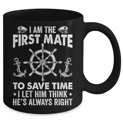 Funny First Mate For Men Women Pontoon Boat Captain Boating Mug | teecentury