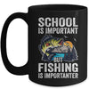 Funny Fishing Is Importanter For Boys Youth Fish Fisherman Mug | teecentury