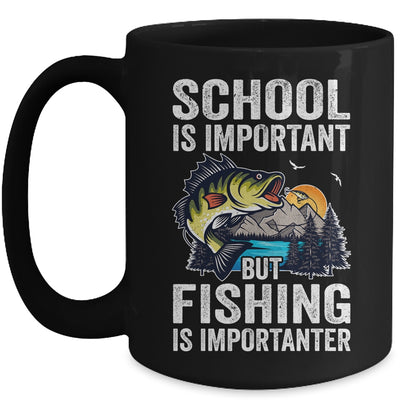 Funny Fishing Is Importanter For Boys Youth Fish Fisherman Mug | teecentury