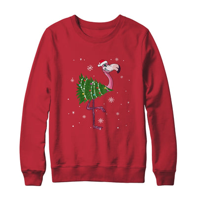 Funny Flamingo Christmas Tree Xmas Light Gift T-Shirt & Sweatshirt | Teecentury.com