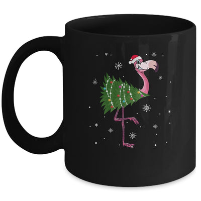 Funny Flamingo Christmas Tree Xmas Light Gift Mug Coffee Mug | Teecentury.com