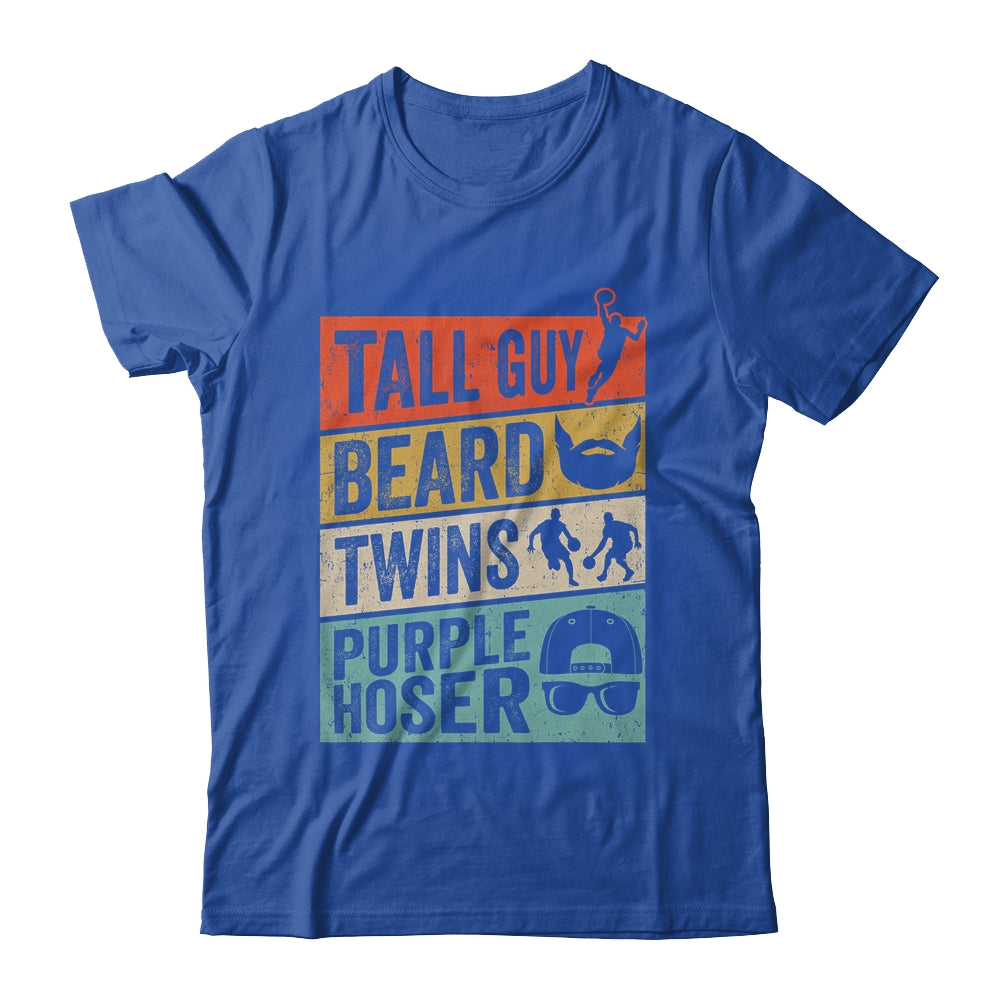 Tall guy beard twins purple hoser sales