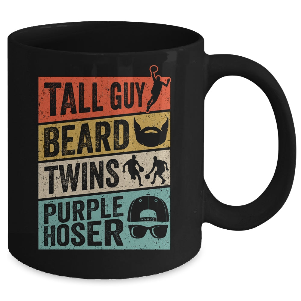 Funny For Kids Dude Tall Guy Beard Twins Purple Hoser Mug | teecentury
