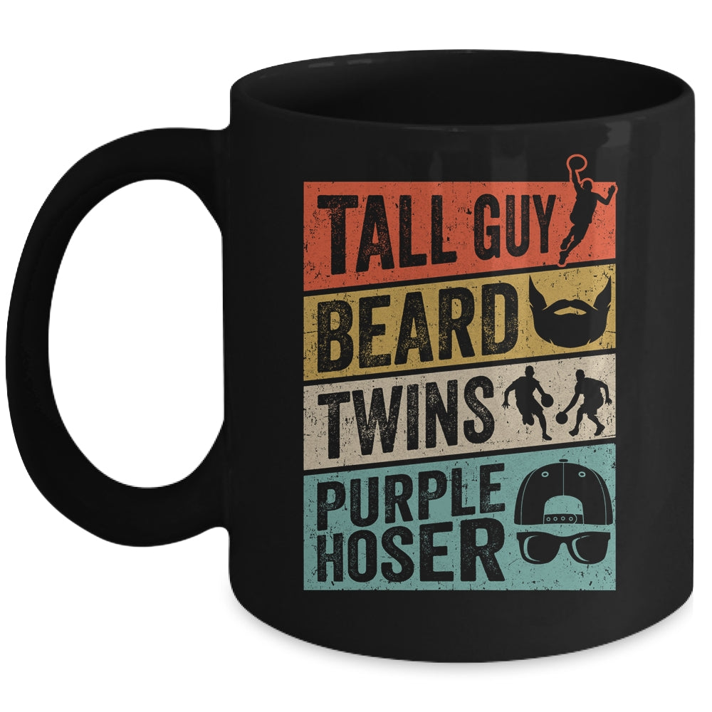 Funny For Kids Dude Tall Guy Beard Twins Purple Hoser Mug | teecentury