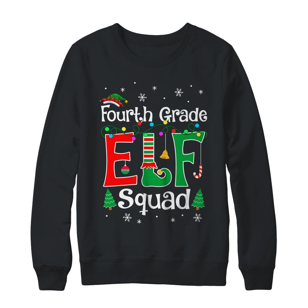Funny Fourth Grade Elf Squad Teacher Christmas Child Xmas Shirt & Sweatshirt | teecentury