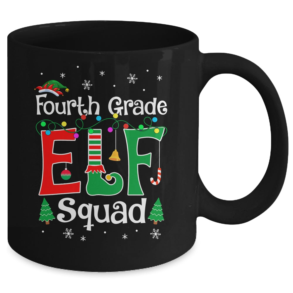 Funny Fourth Grade Elf Squad Teacher Christmas Child Xmas Mug | teecentury