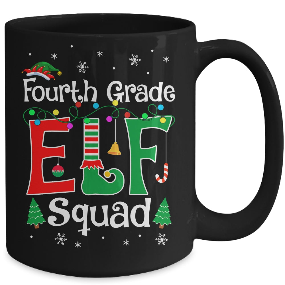 Funny Fourth Grade Elf Squad Teacher Christmas Child Xmas Mug | teecentury