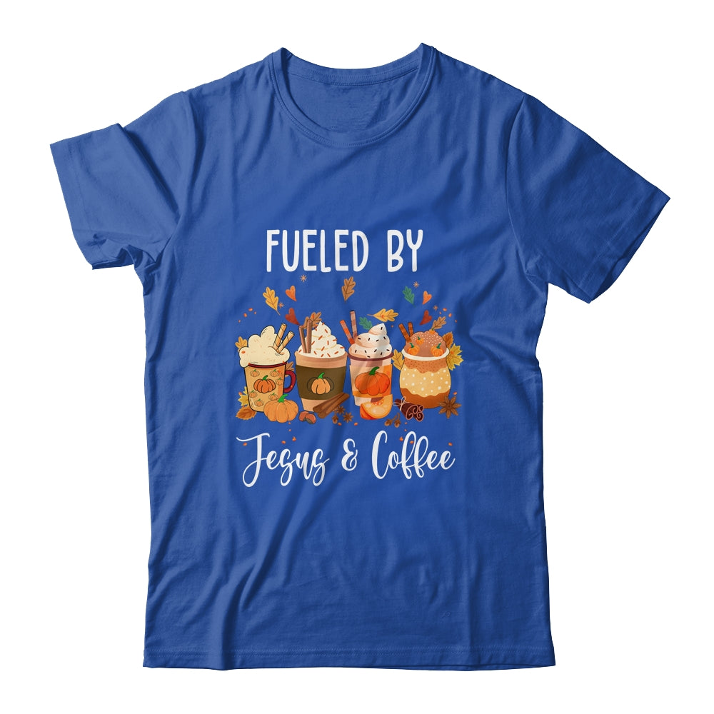 Funny Fueled By Coffee Jesus Caffeine Lover Thanksgiving Day Shirt & Hoodie | teecentury