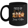 Funny Fueled By Coffee Jesus Caffeine Lover Thanksgiving Day Mug | teecentury