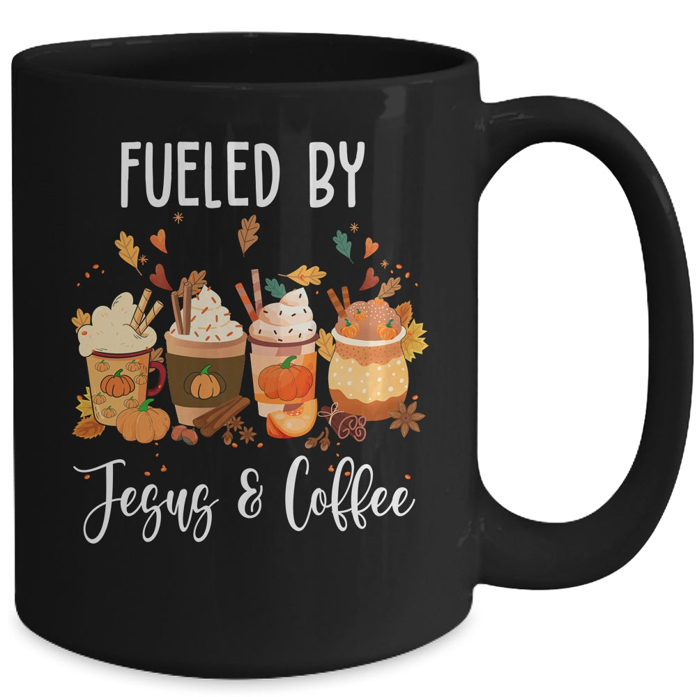 Funny Fueled By Coffee Jesus Caffeine Lover Thanksgiving Day Mug | teecentury