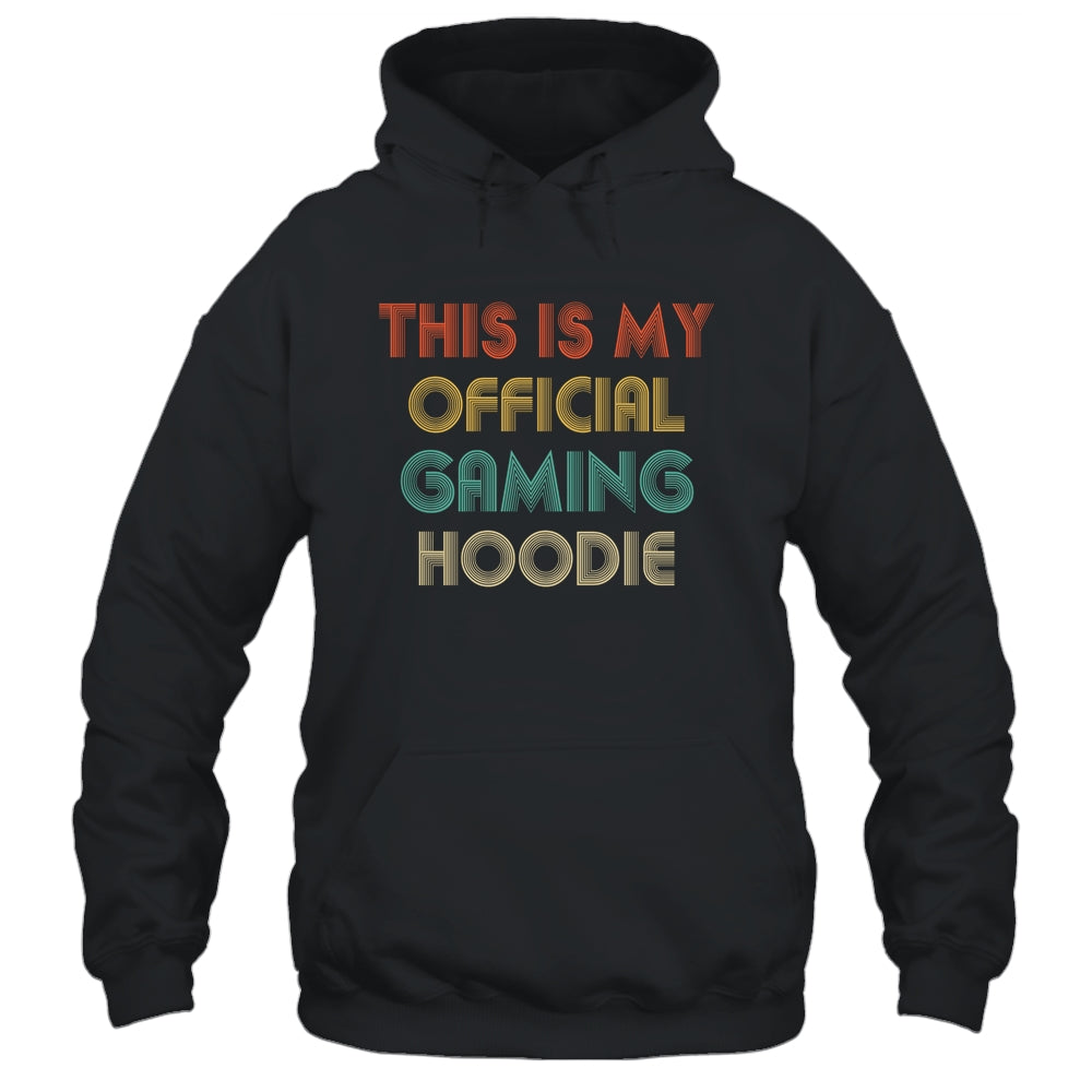 Funny Gamer Gift Retro Vintage This Is My Official Gaming T-Shirt & Hoodie | Teecentury.com