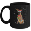 Funny German Shepherd Christmas Tree Santa Reindeer Pajamas Mug Coffee Mug | Teecentury.com