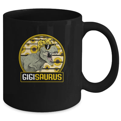 Funny Gigi Saurus Sunflower Dinosaur Grandma T Rex Mug Coffee Mug | Teecentury.com