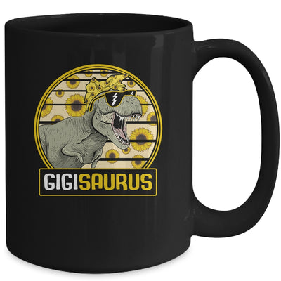 Funny Gigi Saurus Sunflower Dinosaur Grandma T Rex Mug Coffee Mug | Teecentury.com