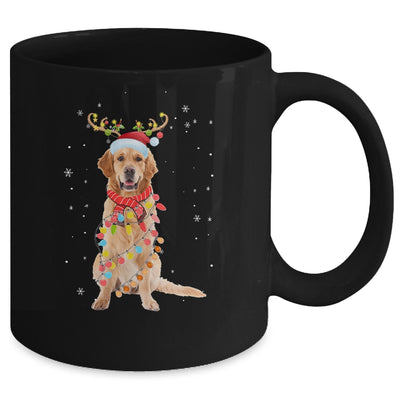 Funny Golden Retriever Christmas Tree Santa Reindeer Pajamas Mug Coffee Mug | Teecentury.com