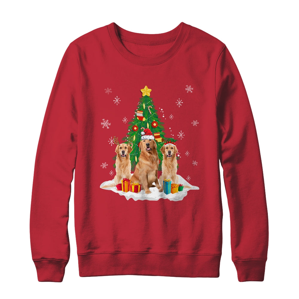 Funny Golden Retriever Ugly Christmas Dog Lovers Women Shirt & Sweatshirt | teecentury