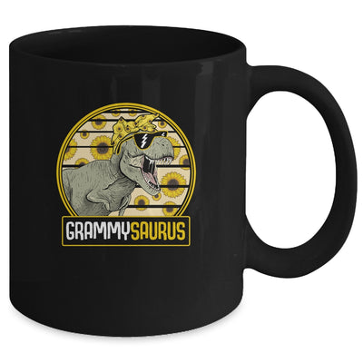 Funny Grammy Saurus Sunflower Dinosaur Grandma T Rex Mug Coffee Mug | Teecentury.com